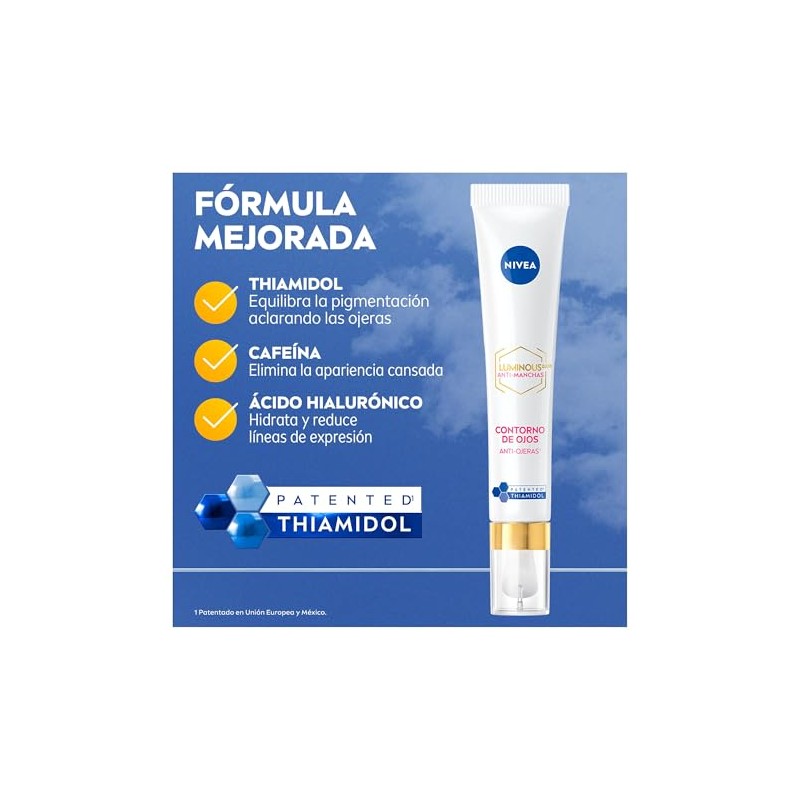 Nivea Luminous630 Anti Manchas Contorno Ojos Ojeras Enriquecido Ácido Hialurónico