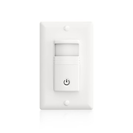 ECOELER Motion Sensor Light Switch, No Neutral Wire, PIR Infrared Motion Activated Wall Switch with Sensitivity Adjustable, OCC & VAC Selectable, Single Pole, UL Listed & FCC Listed, White