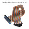 MECCANIXITY 1 Pcs IDC Rainbow Wire Flat Ribbon Cable DB37