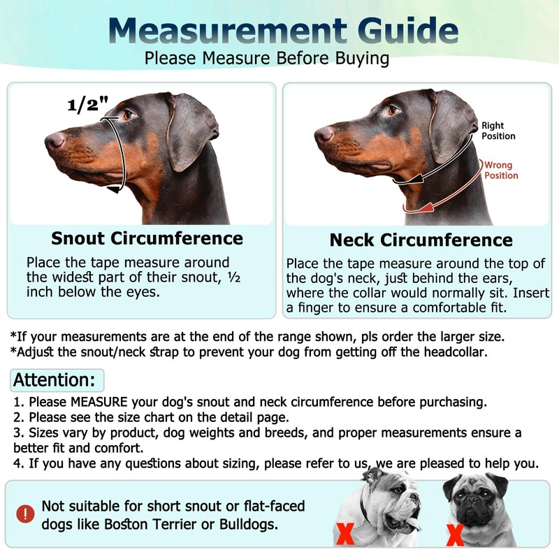 BARKLESS Muzzle Leash for Heavy Pullers, No Pull Stylish Head