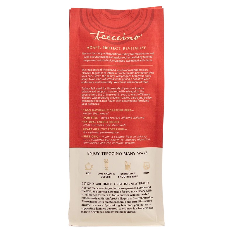 Teeccino Turkey Tail Astragalus Coffee Alternative - Toasted Maple -