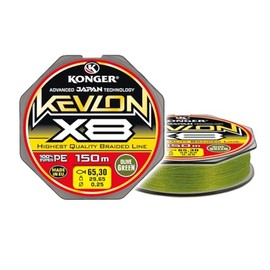 Konger KEVLON Braided Line Olive Green 8-Way Braided Line Fishing Line 150 m 0.04-0.25 mm (0.06 mm/4.45 kg)
