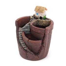 Plants Potted Resin Flower Pots Sweet House Fairy Garden Planter for Home Decor Office Garden Decoration