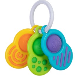 Fat Brain Toys FA348-1 Fat Brain Toys Dimple Clutch Baby Toy Teether Fidget Toy Authentic Yellow Blue Lime Green