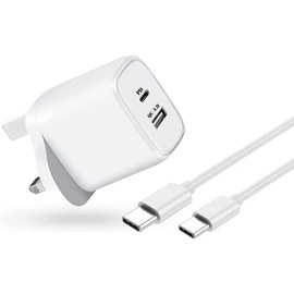 KP TECHNOLOGY Multi Port Fast Charger For Honor Magic 7 Lite/Honor Magic6 Lite / Magic5 Lite (TYPE C Cable + Dual Port Plug) (WHITE)