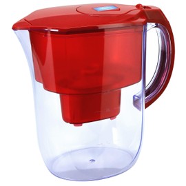 Ehm Ultra Premium Alkaline Water Filter Pitcher - 3.8L, Activated Carbon Filter- BPA Free, Healthy, Clean, & Toxin-Free Mineralized Alkaline Water in Minutes- Up to 9.5 pH-2023 (RED)