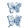 GZ638 639 Temporary Butterfly Flowers Tattoo Bull Skull Bull Antlers