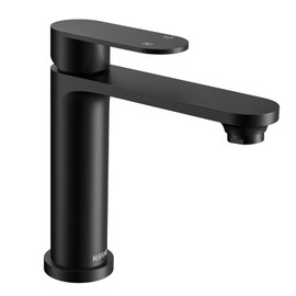 HURRAN Single Handle Bathroom Sink Faucet, Matte Black, Stainless Steel Bathroom Faucets for Single Hole, Modern Vanity Faucet Farmhouse Lavatory Tap with Flexible Supply Hoses