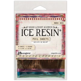 Ranger IRA49975 Ice Resin Foil Sheets 10/Pkg-Mardigras