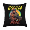 Bodybuilding Gorilla Mode workout Throw Pillow