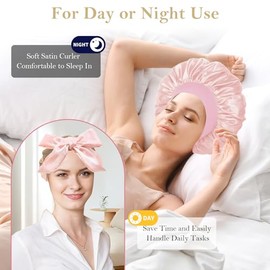 Cinta para la cabeza, rizos sin calor, rizos sin calor, rizos de pelo para dormir, rizos sin calor, juego de rizos sin calor para cabello largo, 8 uni
