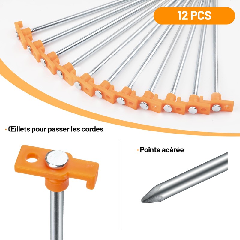 Tent Pegs, AVOFOREST Pegs, Sturdy, Camping Tent Accessories, Long and