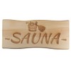 Generisch Sauna Sign Solid Beech Wood 38 x 17 cm