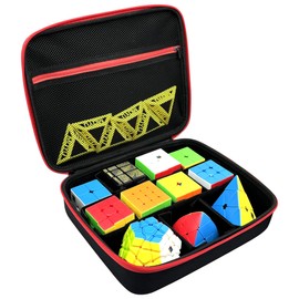 Speed Cube Travel Storage Case Bag Compatible with Shashibo/for Roxenda Brain Teaser Fidget Toy. Carrying Holder for Cube Puzzle Travel Game for Kids Teens Adults (Case Only) (Black)
