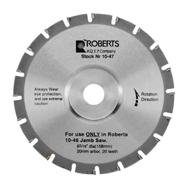 ROBERTS 10-47-6 20-Tooth Carbide Tip Saw Blade for 10-55 Jamb Saw, 6-3/16-Inch