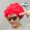 Red Wavy Hair Wig for Photo Shooting (WFHJ3HR) / 레드 웨이브 머리 가발 사진 촬영용 풍성한 (WFHJ3HR)