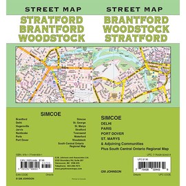 Brantford / Stratford / Woodstock Ontario Street Map