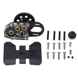 RC Car Middle Transmission Case Gearbox Shell Carbon Fiber Two Speed Box with Motor Gear for SCX10 II III