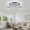 FRIXCHUR 20.4" Crystal Ceiling Light Modern LED Crystal Chandeliers Large