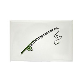 CafePress Fishing Rod Magnets Rectangle Magnet (100 pack)