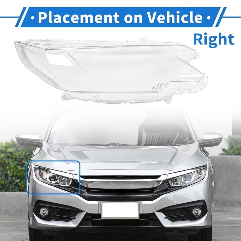 RATCHROLL Headlight Lens Cover Headlight Headlamp Lense Clear Lens Cover