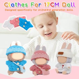 3 Sets Clothes for 17cm Doll，17cm Doll Clothes Outfit Set for Premium Luxury Fashion Costume, Perfect for Collecting, Display and Play