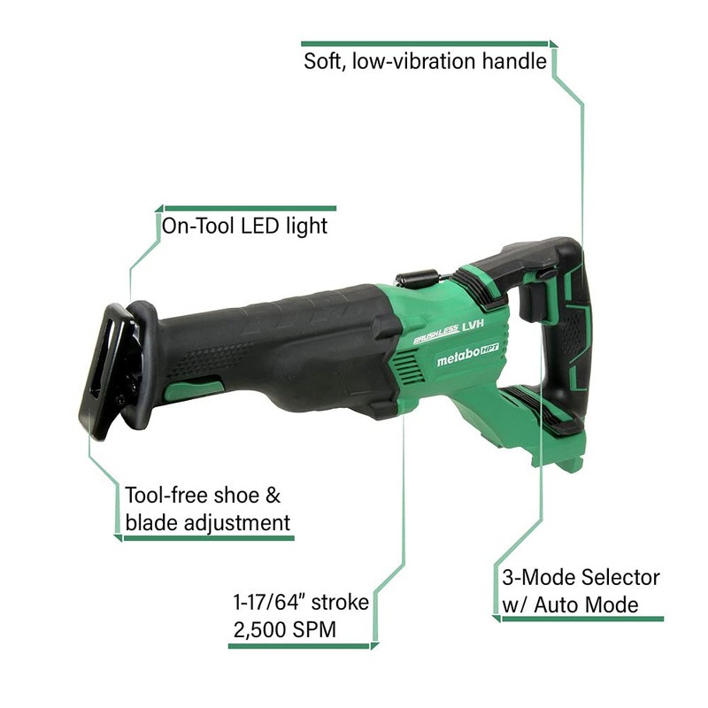 Metabo HPT Cordless Reciprocating Saw | Tool Only | No
