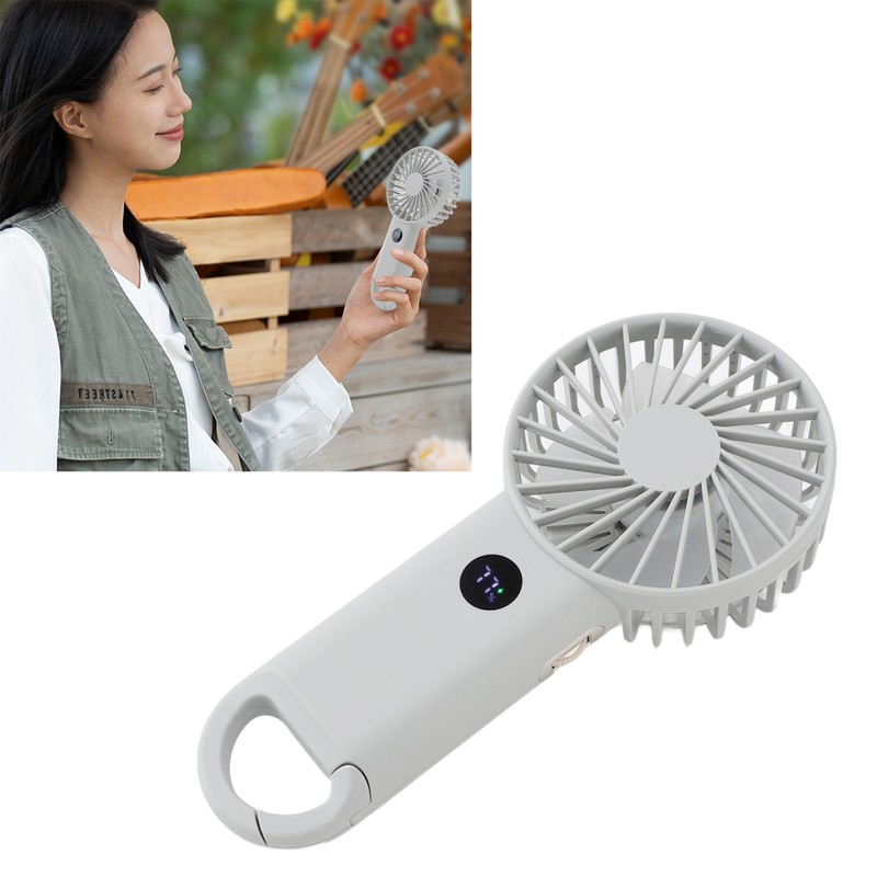 Handheld Fan Multifunction 100 Levels Stepless Speed Intelligent Digital Display