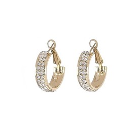Lymphatic Activity Hoop Earrings Lymphatic Drainage Hoop Earrings for Women Lymphvity Germanium Earrings Metiz Lymphatic Earrings (Gold)