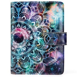 Passport Holder for Travel Essentials, RFID Blocking Passport Wallet Cover with Magnetic Closure, Passport Book Holders for Women and Men, Mandala in the Galaxy, Cute