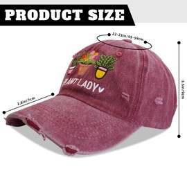 Didirlao Gardening Hat for Gardening Gifts for Women Adjustable Embroidered Garden Hat for Gardeners Women or Wife Mom Grandma