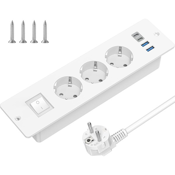 SIYOMG Tischsteckdose Steckdosenleiste mit USB C