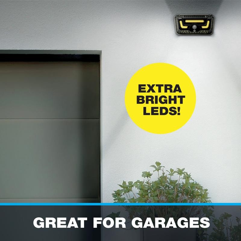 Solar Powered Wall Light - 330 Lumens, 50 LED Bright