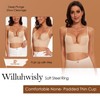 Willuhwisly Women Low Back Bra-Multiway Deep U Plunge Seamless Backless