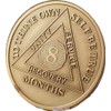 RecoveryChip Engravable 8 Month AA Medallion Large 1.5" Heavy Premium