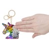 The Dreidel Company Rainbow Silver Unicorn Keychains, Flip Sequin Plush