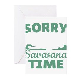 CafePress Meditation Sorry I Can'T It' Greeting Cards Greeting Card (20-pack), Note Card with Blank Inside, Birthday Card Matte