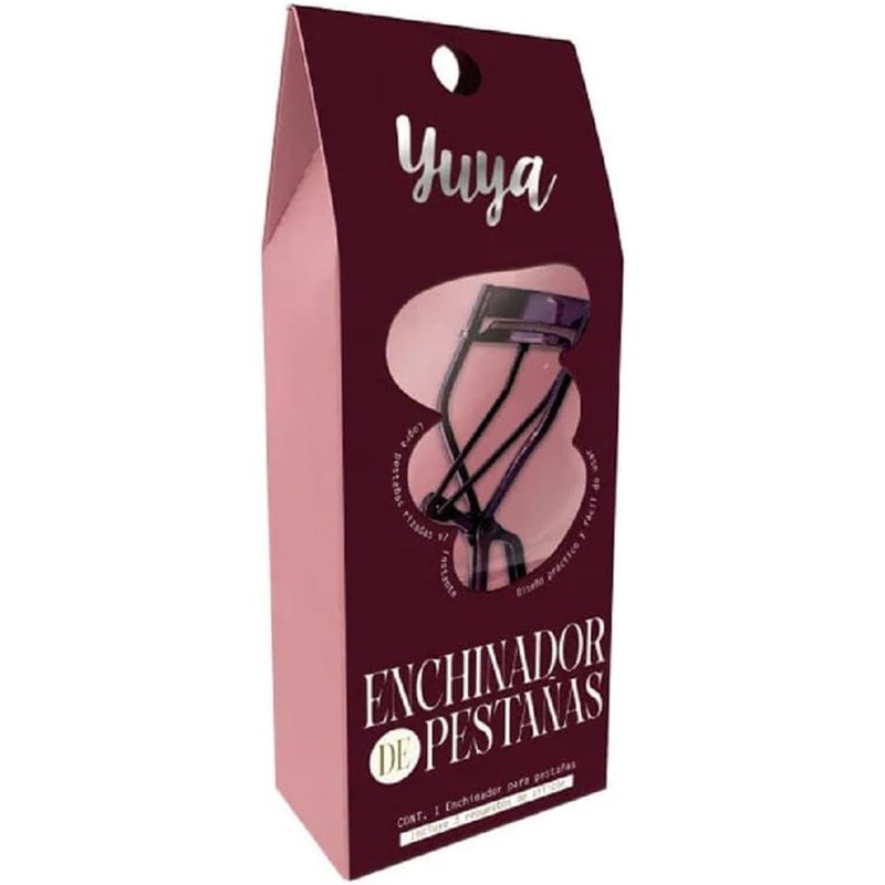 yuya enchinador rizador de pestañas borgoña rosa yuya enchinador de