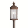 Kichler 9918TZ Kirkwood Outdoor Post Mount 3-Light, Tannery Bronze