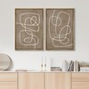 SIGNWIN Framed Canvas Print Wall Art Set Geometric Mid-Century Spiral