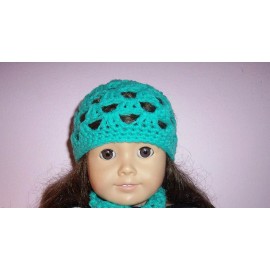 American Girl Doll Jade Hand Crochet Beanie Hat For The American Girl Doll