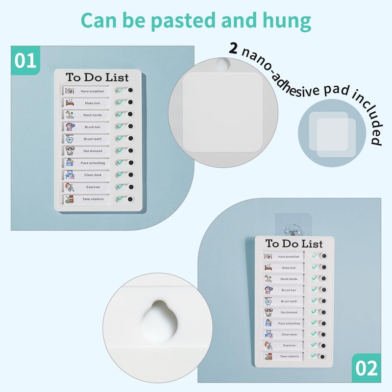 PIQOLA Chore Chart for Kids Multiple Kids ADHD Tools Checklist