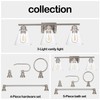 hykolity 3-Light Vanity Light Fixture, 5-Piece All-in-One Bathroom Set (E26