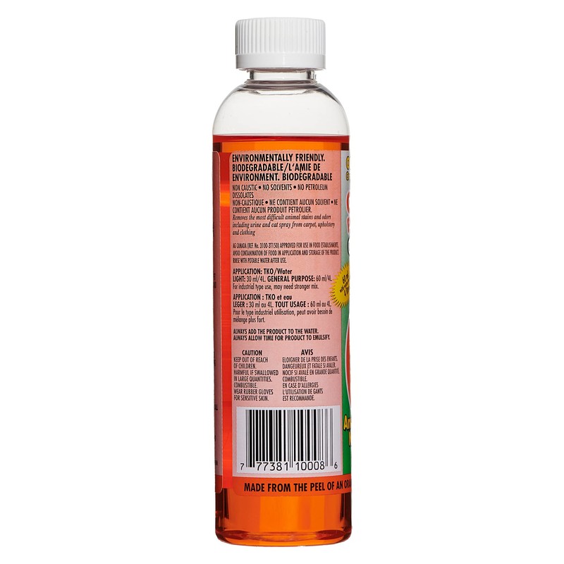 Organic Orange TKO Pet Power Concentrated Multi-Purpose Citrus Cleaner, Deodorizer,