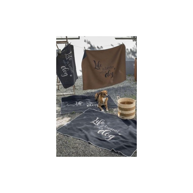 David Fussenegger Dog Blanket 'Life is Better' 100 x 140