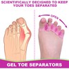 Toe Spacers(2 Pair), Gel Toe Separators to Correct Toes, Bunion