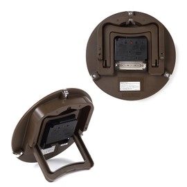 MAG W-731N-Z Table Clock, Radio, Analog, Interior, Night Second Hand Stop Function, Can be Used as a Stand, Spherical Glass, Wood Grain Style, Natural