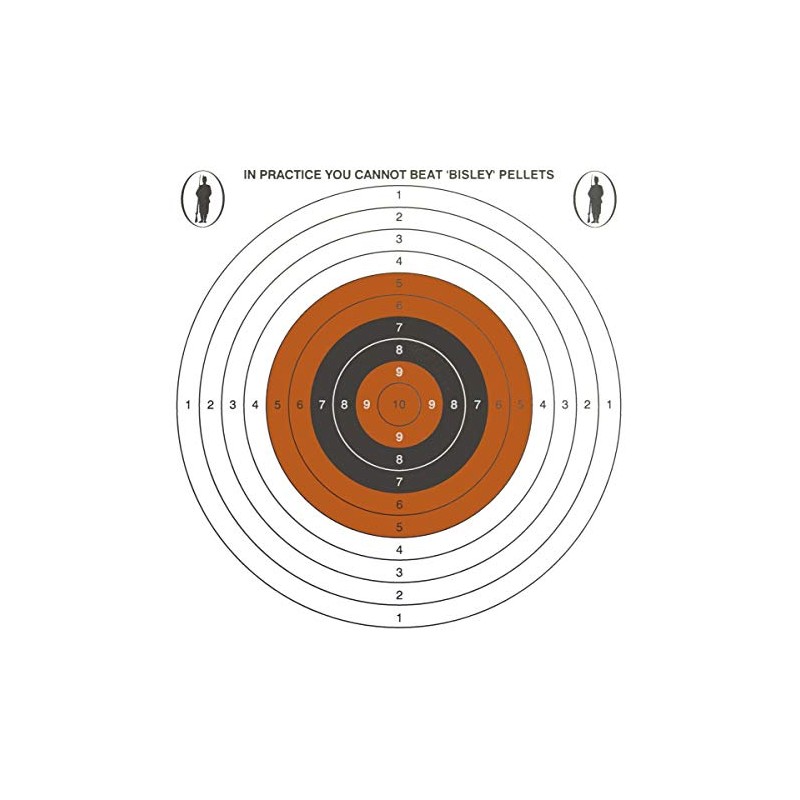 Bisley Loose 17cm Single Targets Economy Card Grade 2 Pack
