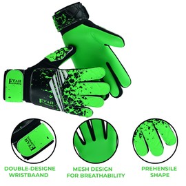 EFAH SPORTS Football Goalkeeper Gloves For Boys kids Children Youth Soccer Goalie Glove with Super Grip Palms