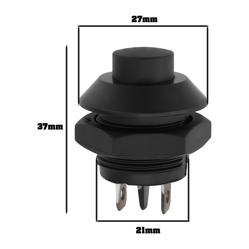eMagTech 2Pcs Car Push Button Switch Start Button Switch Automotive